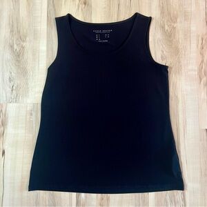 SUSAN GRAVER Modern Essentials Black Stretch Knit Tank Top Womens Small A366913